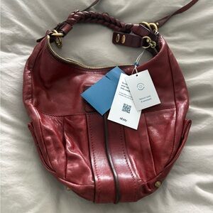 Chloe Red Leather Crossbody shoulder Bag